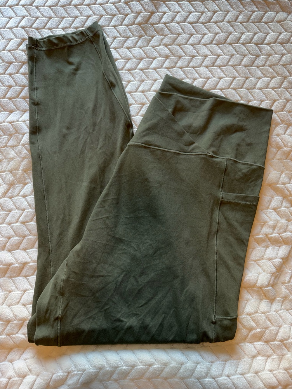 Halara Crossover Pant Pockets Olive Green Size 2X